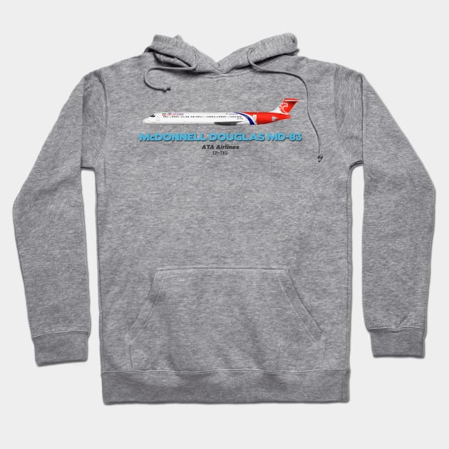 McDonnell Douglas MD-83 - ATA Airlines Hoodie by TheArtofFlying